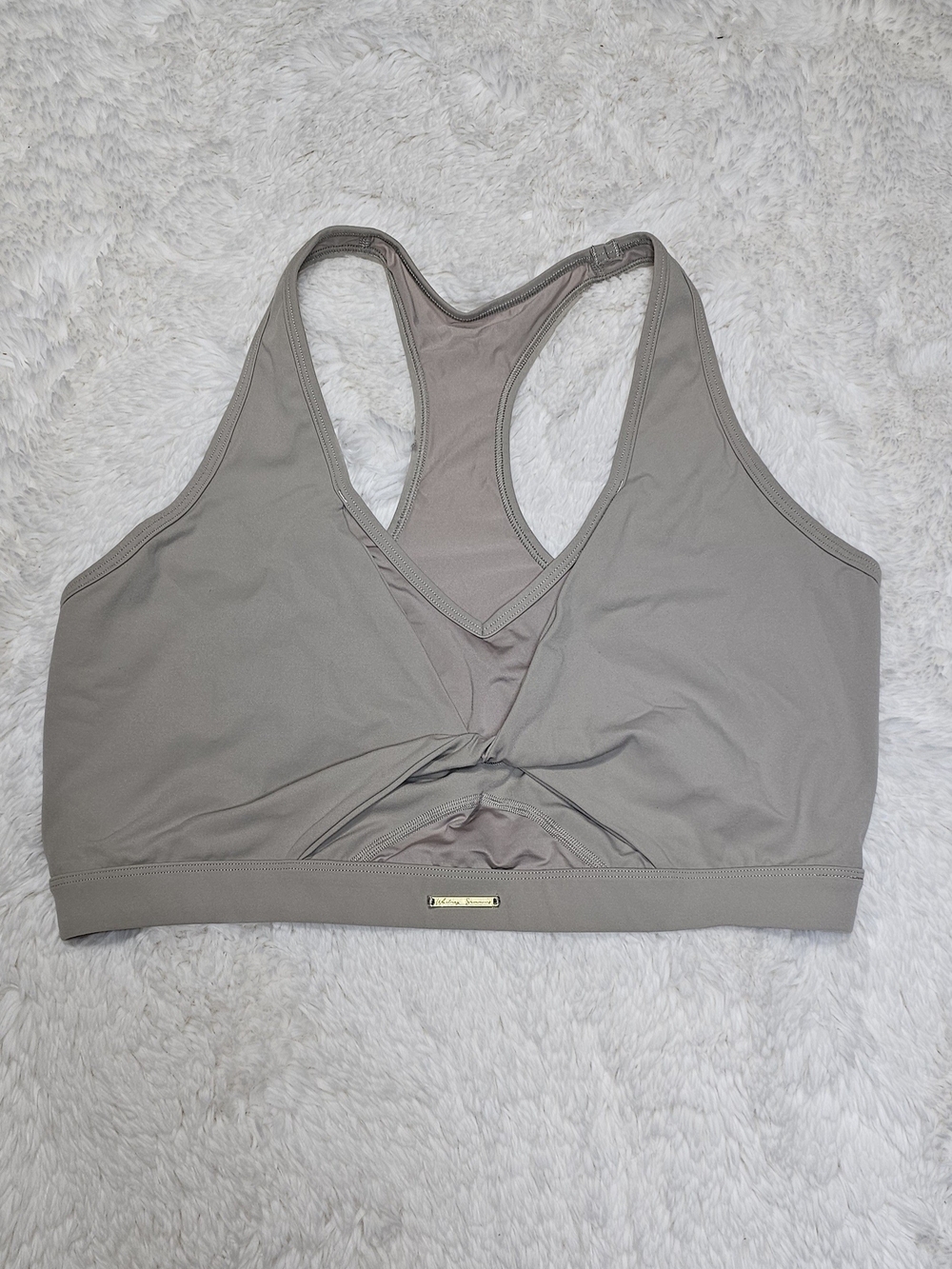 Gymshark x Whitney Simmons Neutral Taupe Wrap Sports Bra XXL